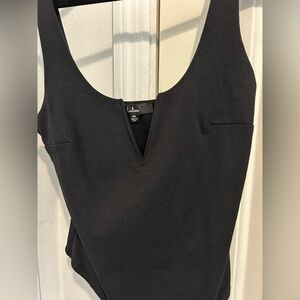 Lulu’s XOXO Black Sleeveless Bodysuit Size Medium